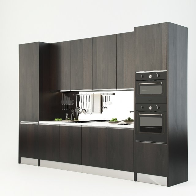 modern kitchen 3D Model .c4d .max .obj .3ds .fbx .stl .blend