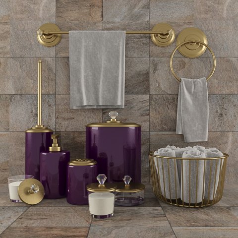 bath accsesories 3D 模型 .c4d .max .obj .3ds .fbx .stl .blend 