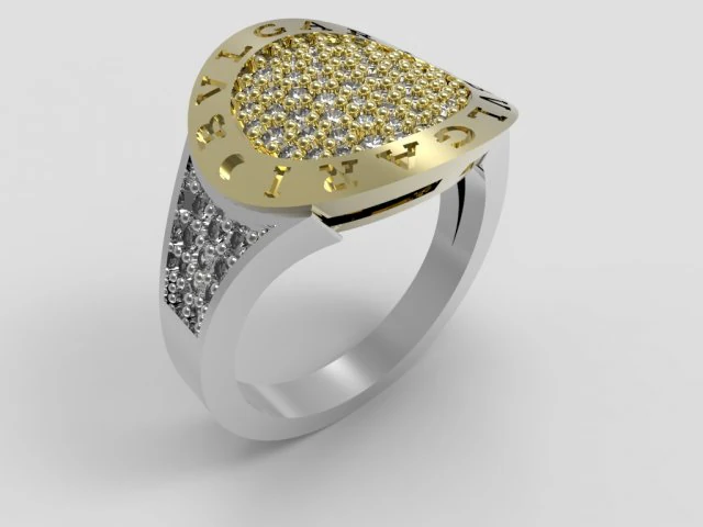 bvlgari-bulgari ring 3D Print Model .c4d .max .obj .3ds .fbx .stl .blend 