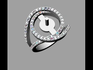 戒指珍珠 3D 打印模型