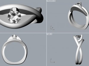 engagement ring Model do druku 3D