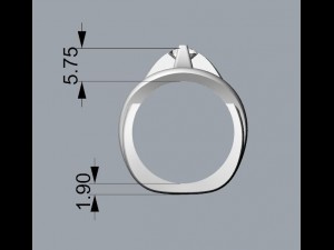 engagement ring 3D Print Model