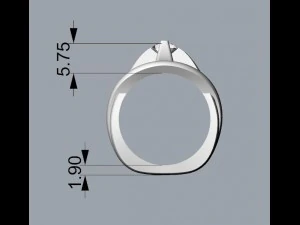 Verlobungsring 3D Druckmodell