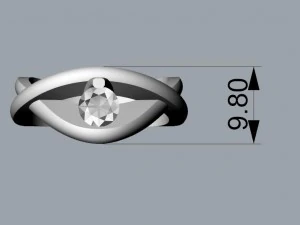 Verlobungsring 3D Druckmodell