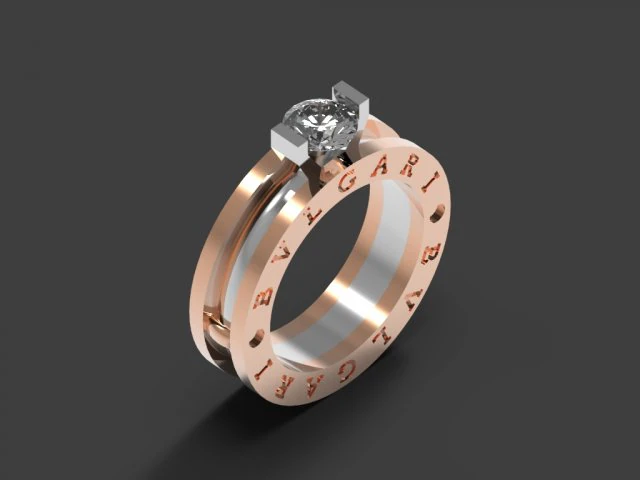 bvlgari bulgari ring 3D Print Model .c4d .max .obj .3ds .fbx .stl .blend 