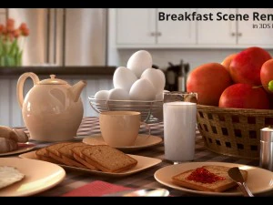 Rendering a breakfast scene in 3ds max hdri lighting in vray 3D Tutorials