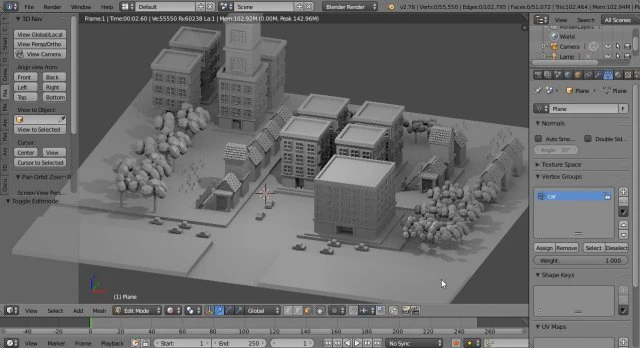 How to make a city section in blender 278a 