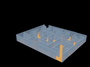 미로 - 쉬움 3D 모델