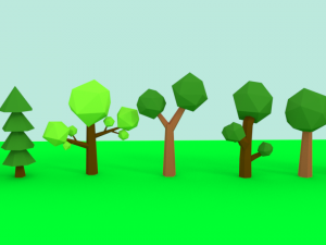 trees low poly 3D Model