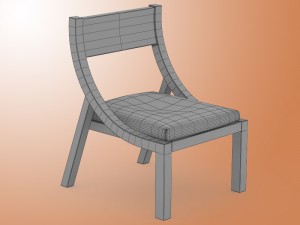 arc chair 3D मॉडल