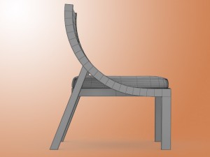 arc chair 3D मॉडल