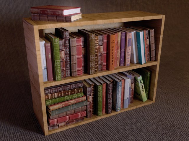 book shelf Model 3D .c4d .max .obj .3ds .fbx .stl .blend 