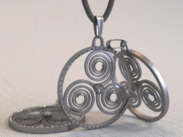 celtic pendant 3D 模型 .c4d .max .obj .3ds .fbx .stl .blend