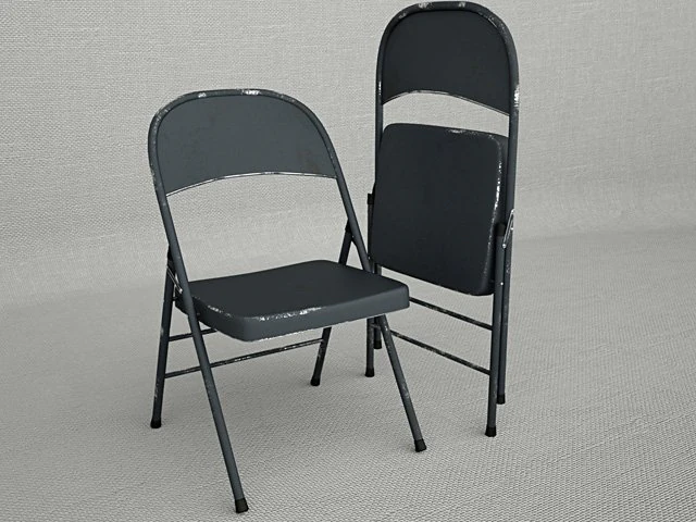 folding chair 3D Model .c4d .max .obj .3ds .fbx .stl .blend 