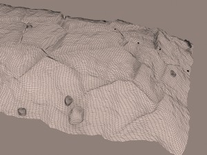dirt grave with wood cross and shovel 3D Модель