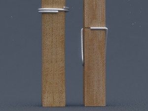 wooden clothes pins Model 3D