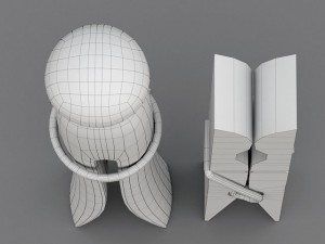wooden clothes pins Model 3D