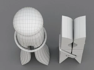 wooden clothes pins 3D Model