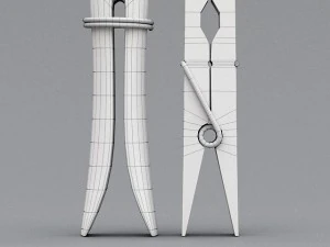 wooden clothes pins 3D Model