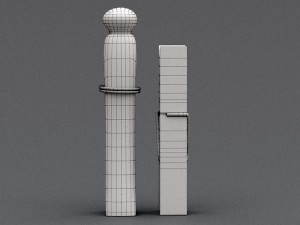 wooden clothes pins Model 3D