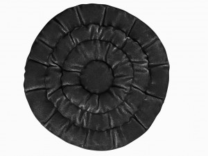 ruffled round pillow Model 3D