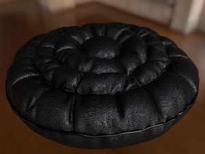 ruffled round pillow Model 3D