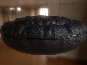 ruffled round pillow Model 3D