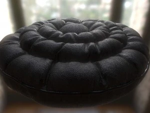 ruffled round pillow 3D Model
