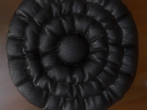 ruffled round pillow Model 3D