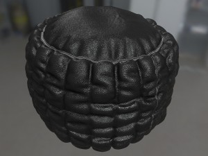 smocked ottoman 3D 模型