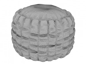 smocked ottoman 3D 模型