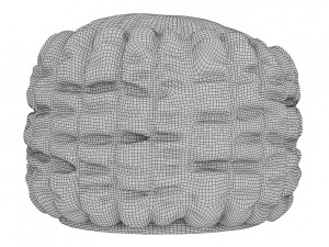 smocked ottoman 3D 模型