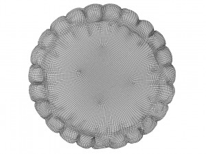 smocked ottoman 3D 模型