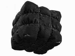 tufted pouf ottoman Modelo 3D