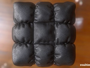 tufted pouf ottoman Modelo 3D