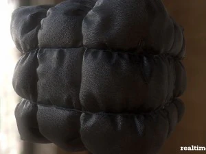 tufted pouf ottoman 3D Model
