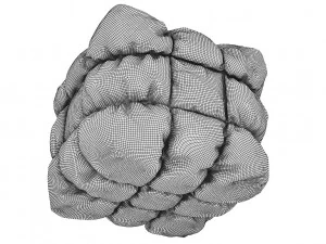 tufted pouf ottoman 3D Model