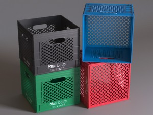 plastic milk crate 3D Model
