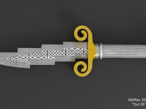 zeus dagger - low poly 3D Model