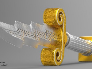 zeus dagger - low poly 3D Model