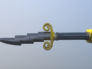 zeus dagger - low poly 3D Model