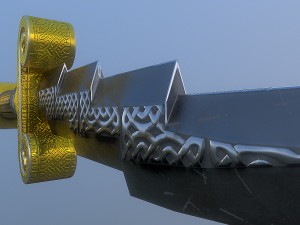 zeus dagger - low poly 3D Model