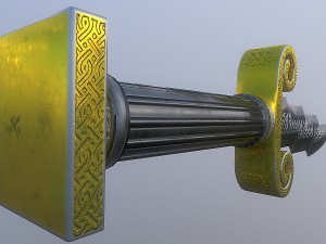 zeus dagger - low poly 3D Model