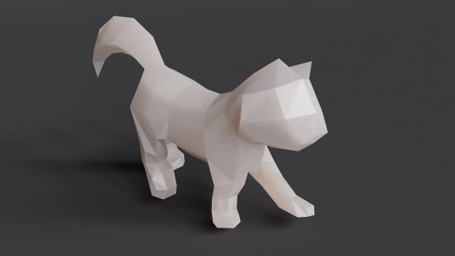low poly kitten 3d print 3D Print Model .c4d .max .obj .3ds .fbx .lwo .lw .lws