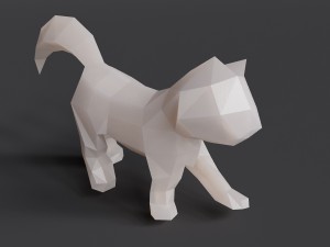 low poly kitten 3d print 3D Print Model