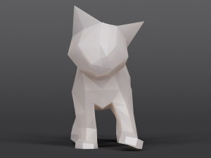low poly kitten 3d print 3Dプリントモデル