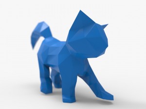 low poly kitten 3d print 3Dプリントモデル