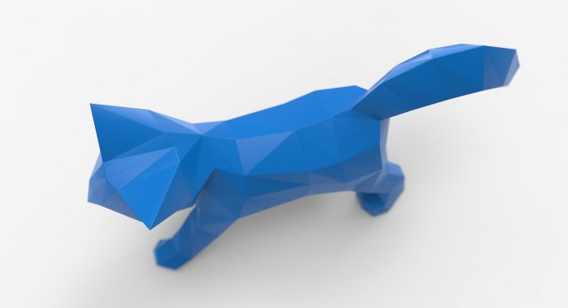 Download low poly kitten 3d print 3D Model