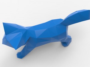 low poly kitten 3d print 3Dプリントモデル
