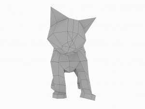 low poly kitten 3d print 3Dプリントモデル